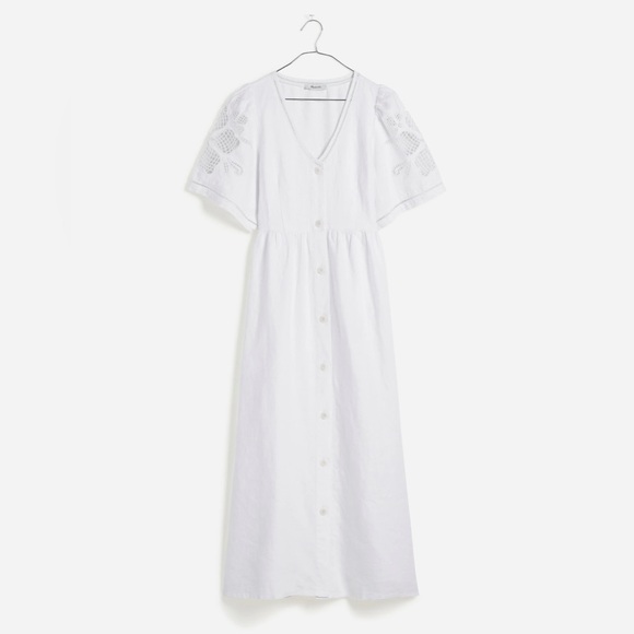 Madewell - Cassie Button-Front Midi Dress in Linen - Picture 12 of 12